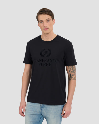 Brand Flock Print T-Shirt
