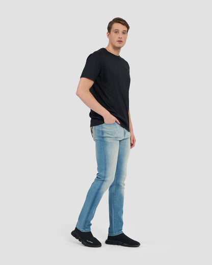 Croc-Skin Effect Brand Print T-Shirt