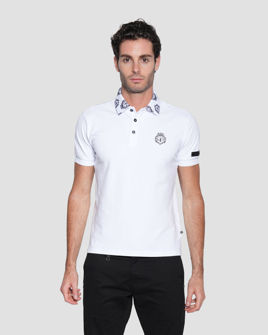 Logo Collared and Embroidered Polo Shirt