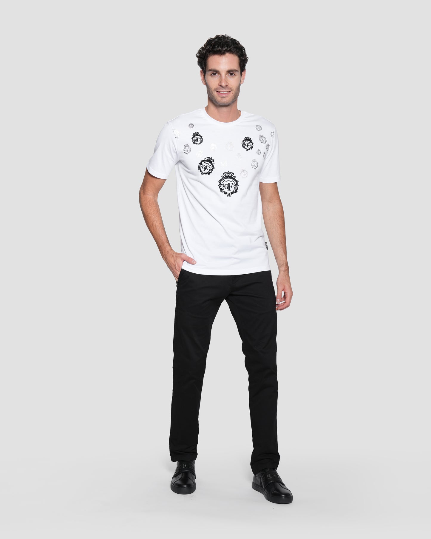 Patterned Emblem T-shirt