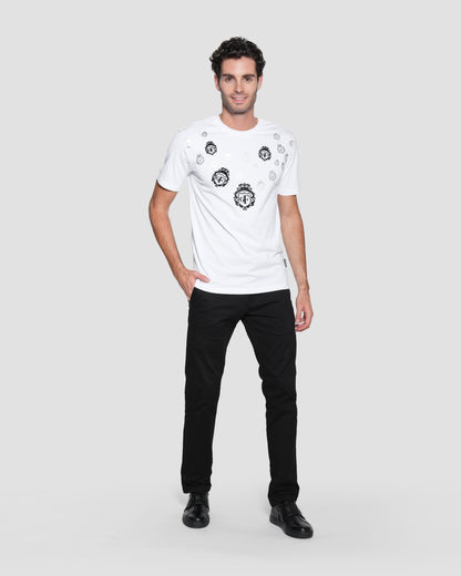 Patterned Emblem T-shirt