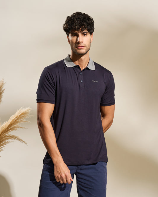 Ferre Classic Navy Polo Shirt