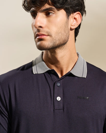 Ferre Classic Navy Polo Shirt