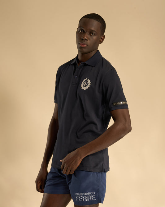 Embroidered Crest Polo Shirt