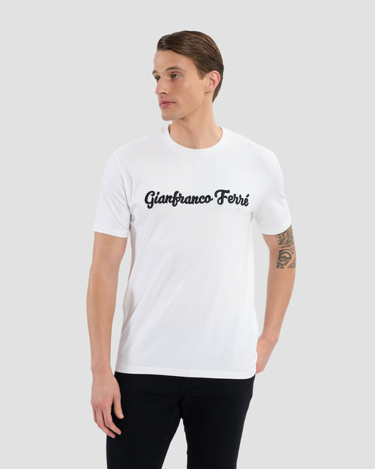 Script Brand Embroidered T-Shirt