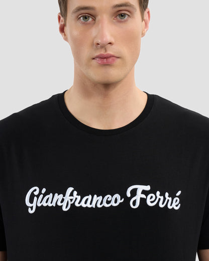Script Brand Embroidered T-Shirt