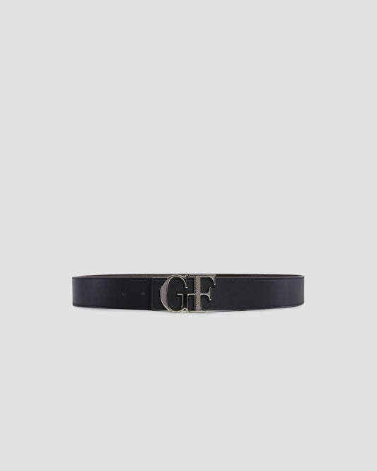 Silver-Tone Monogram Belt