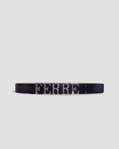 Metal Branding Leather Belt