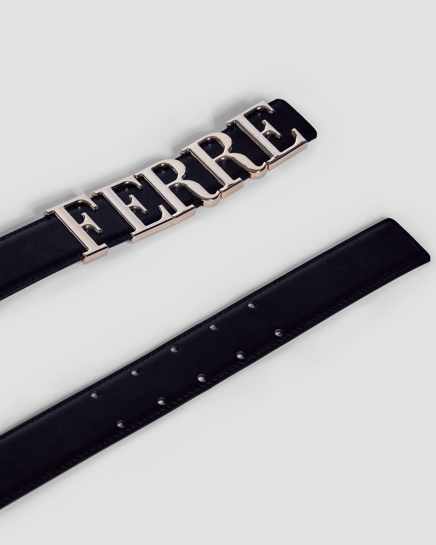 Metal Branding Leather Belt