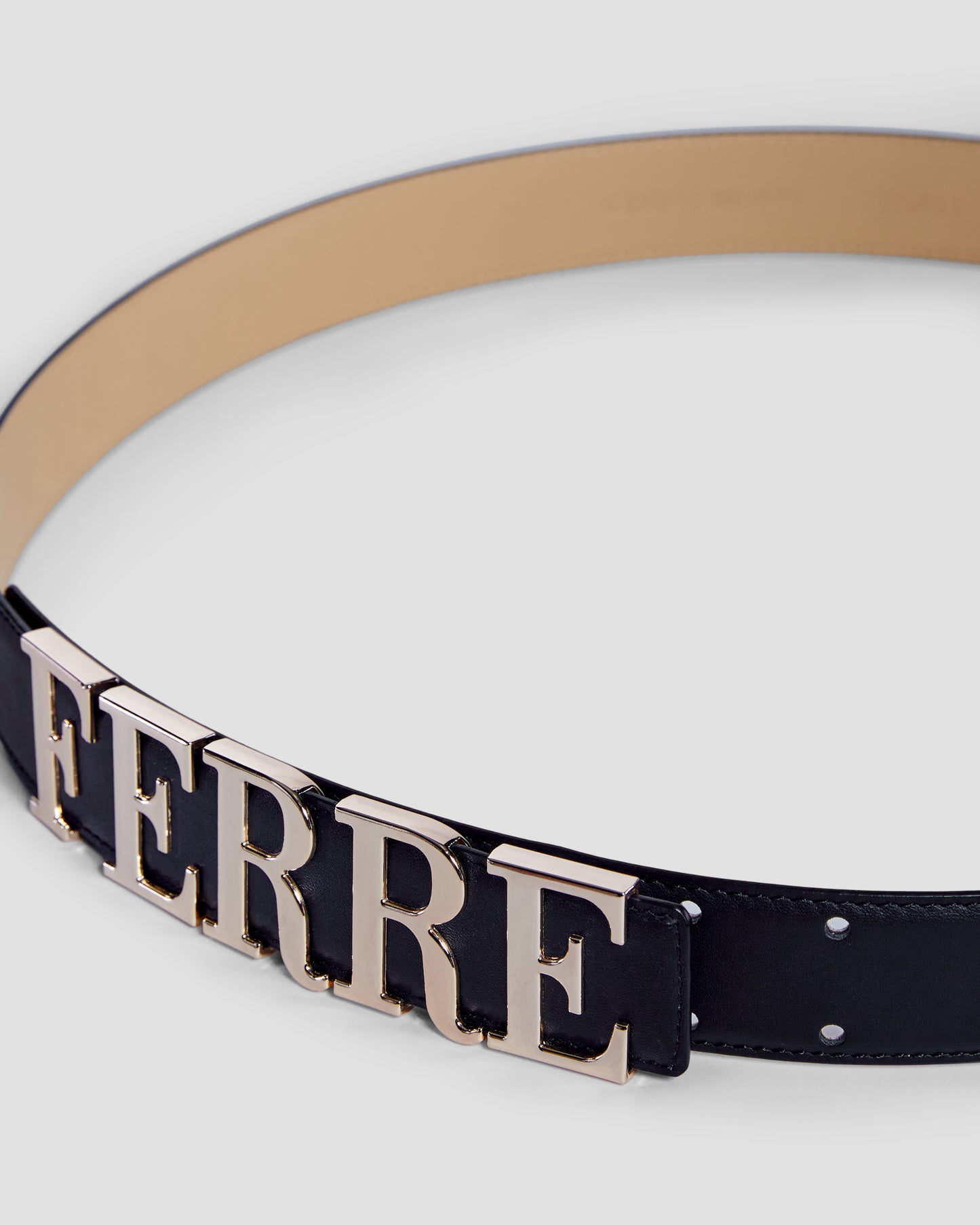 Metal Branding Leather Belt