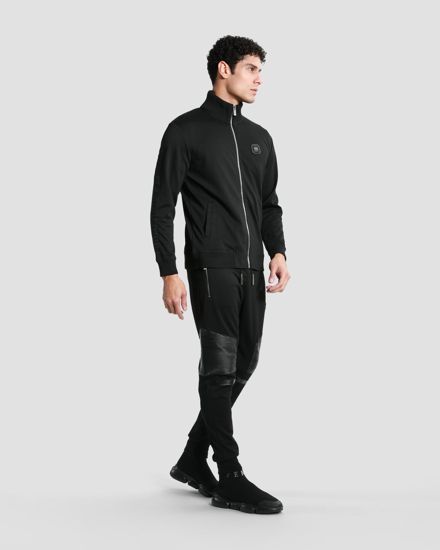 Embroidered Sleeve Tracksuit Jacket
