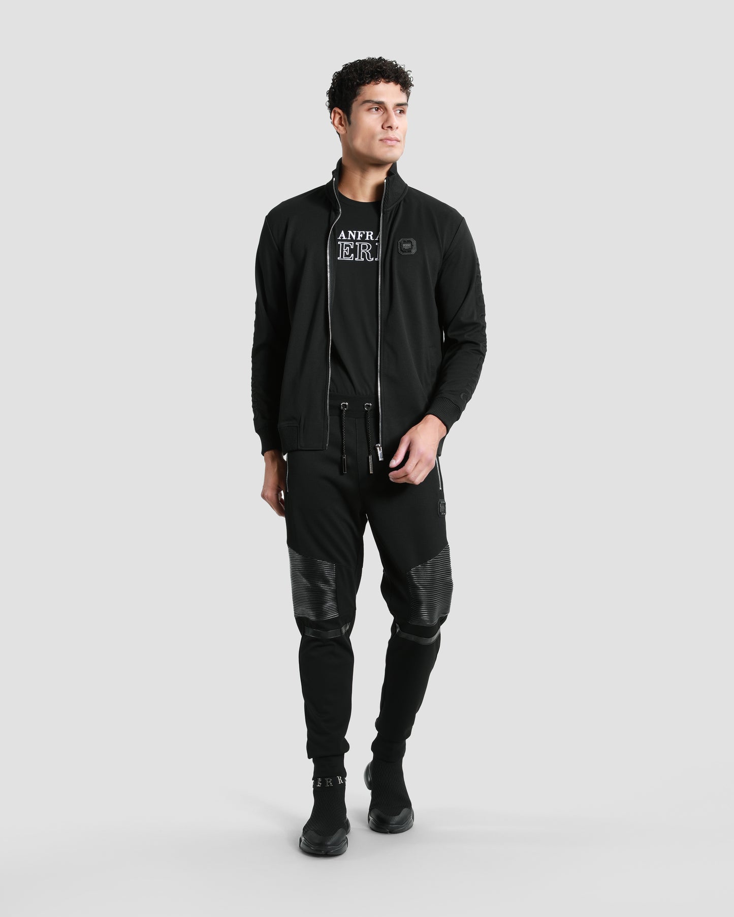 Embroidered Sleeve Tracksuit Jacket