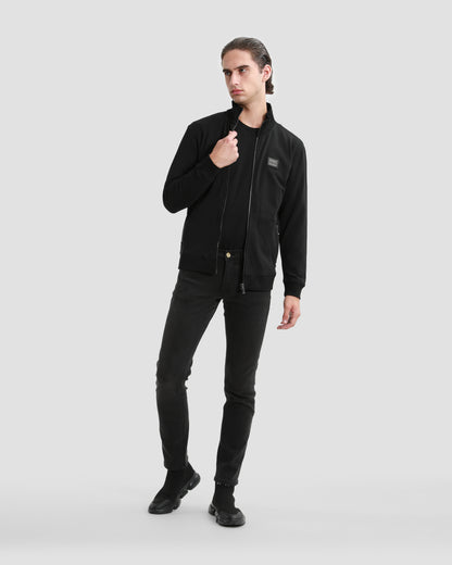 Black Embroidered Back Tracksuit Jacket