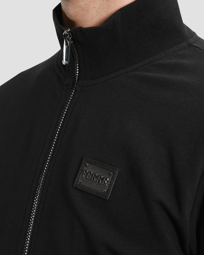 Black Embroidered Back Tracksuit Jacket