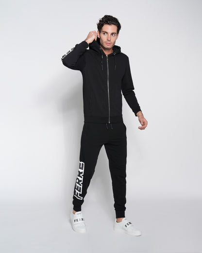 Printed Logo Zip up Hoodie Jacket