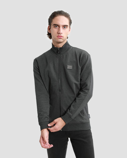 Grey Embroidered Back Tracksuit Jacket