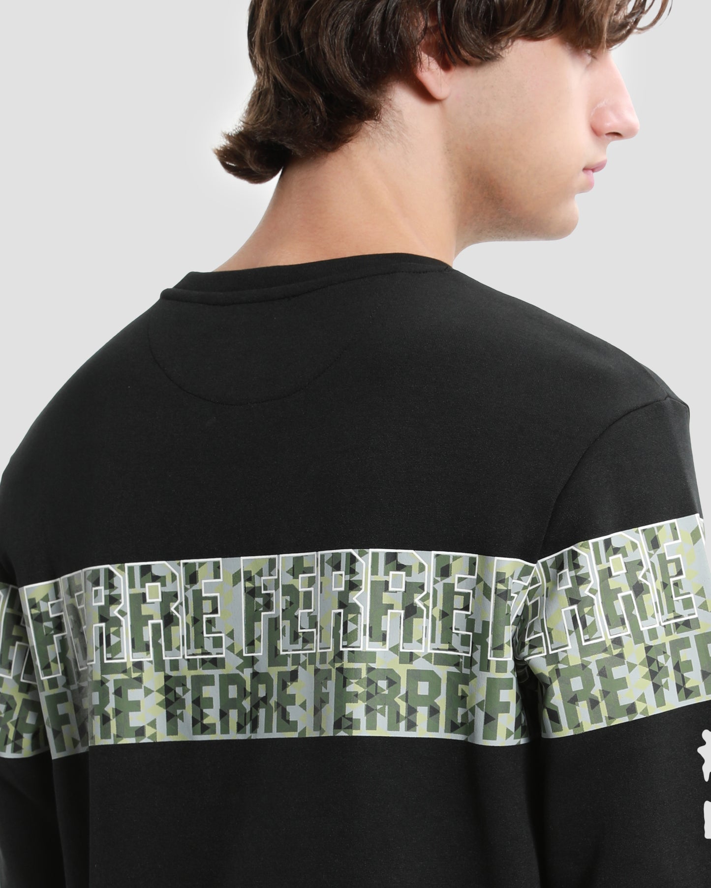 Camo Detailed Branding Sweatshirt