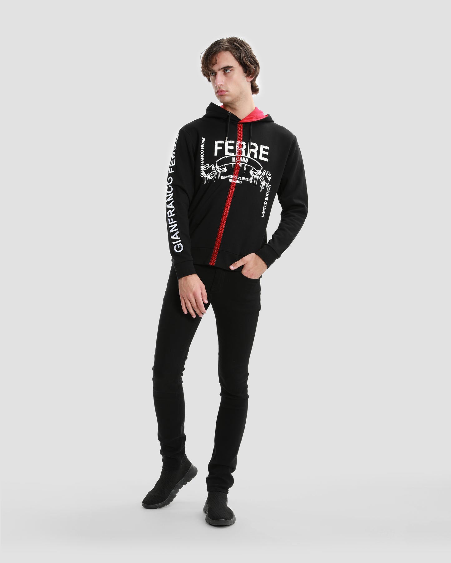 Two-tone Stitched Hoodie