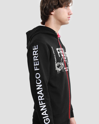 Two-tone Stitched Hoodie