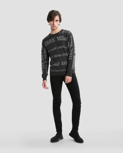 All-Over Branding Knitted Sweater