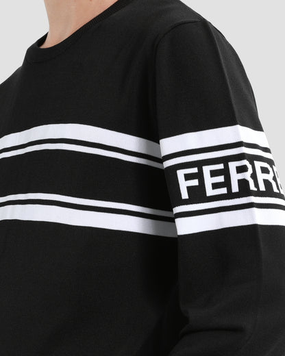 Brand Detailed Sleeve Sweater