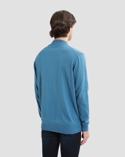 Patched Zip Up Cardigan