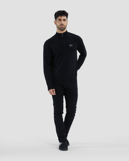 Metal Logo Patched Chest Sweater