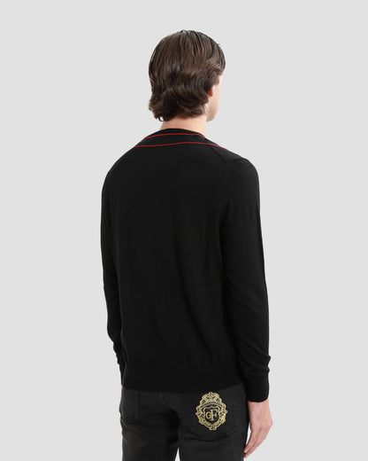 Logo Taper Shoulders Sweater