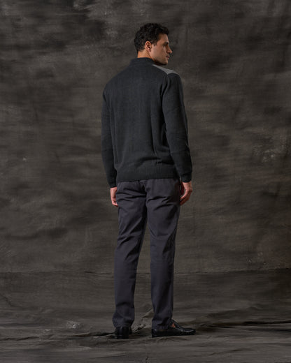 GF Logo Knit Zip Sweater