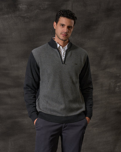 GF Logo Knit Zip Sweater