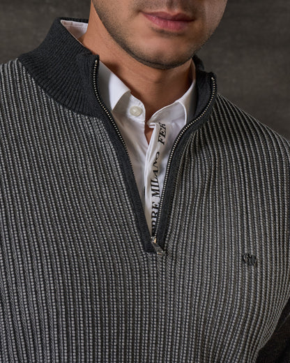 GF Logo Knit Zip Sweater