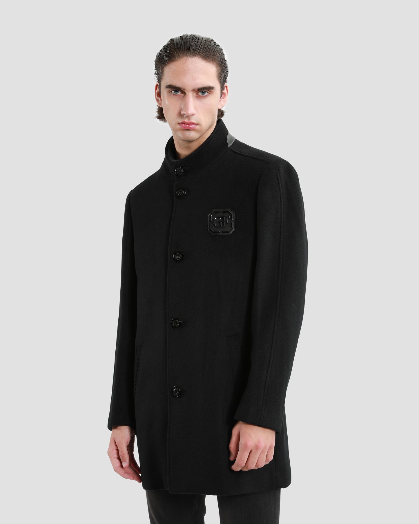 Brand Embroidered Coat