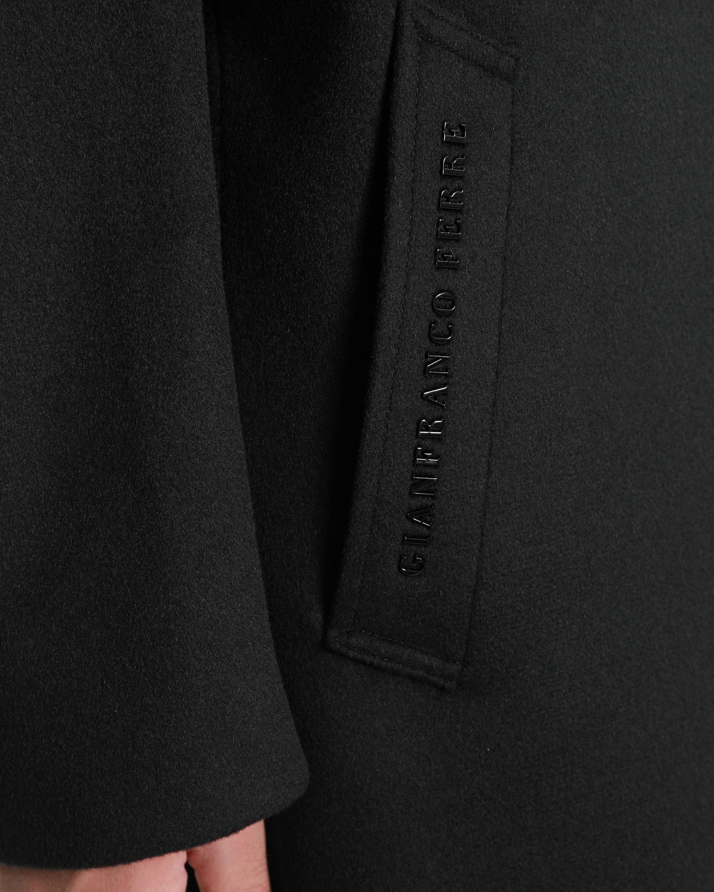 Brand Appliqued Cashmere Coat