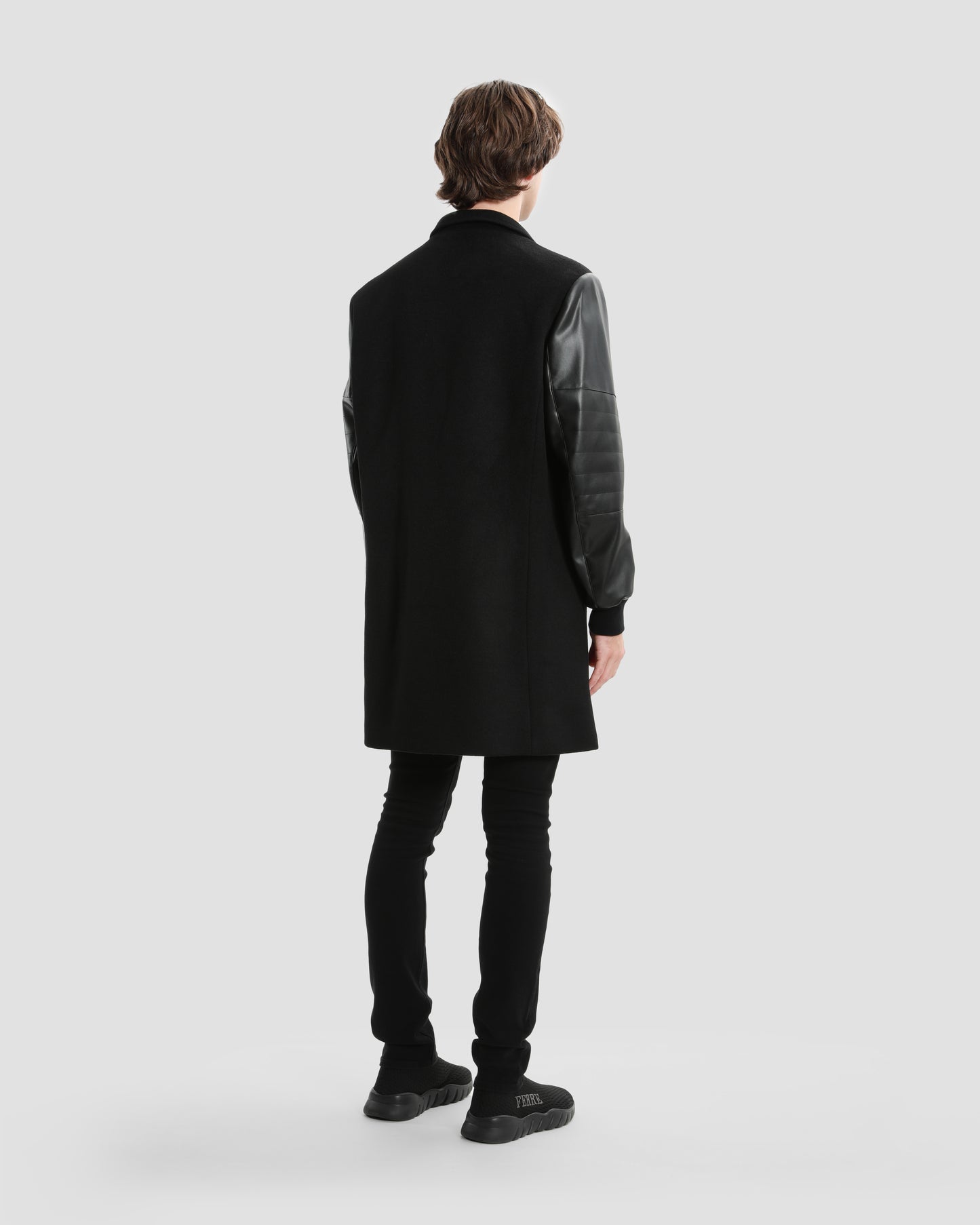 Leather Sleeved Coat