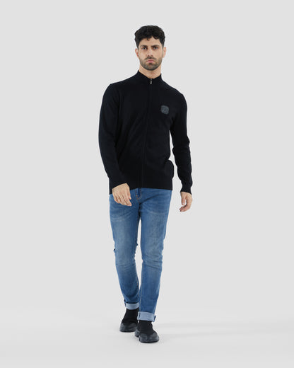 Monochrome Zip Up Sweater