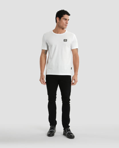 Metal Logo Patch Chest T-Shirt
