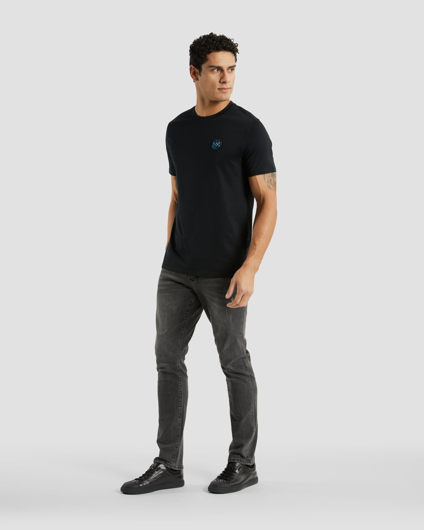 Metal Logo Patched Chest T-Shirt