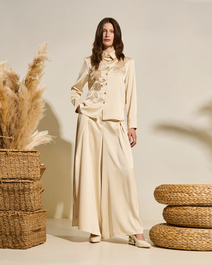 Embroidered Button-Down Shirt