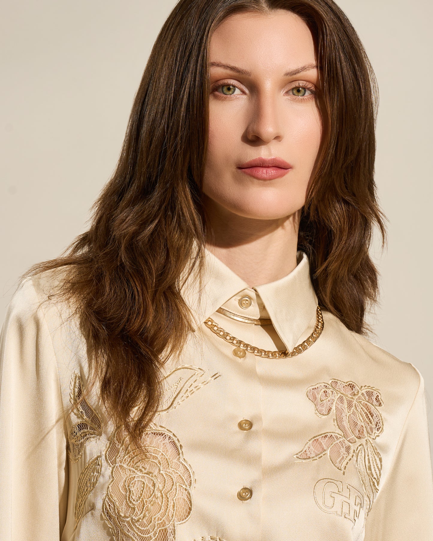 Embroidered Button-Down Shirt
