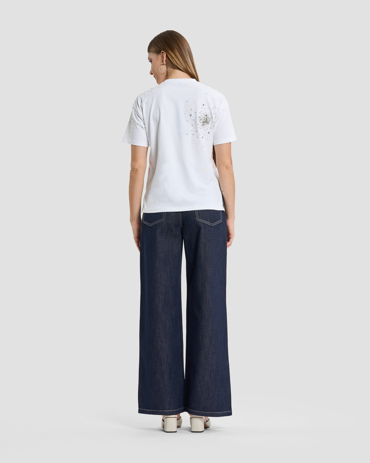 Crystal Embellished Cotton T-Shirt