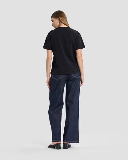Emerald Lace Appliqué "FERRE" T-Shirt