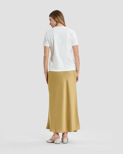 Off-White Tonal Floral & Sequin Embroidered T-Shirt