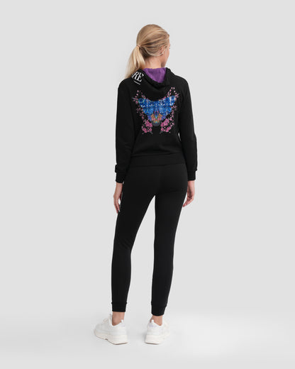 Graphic Print Zip-Up Tracksuit Set