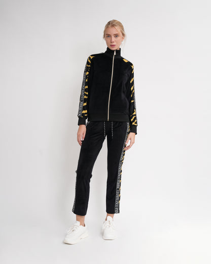 Logo and Tiger Print Tracksuit Set