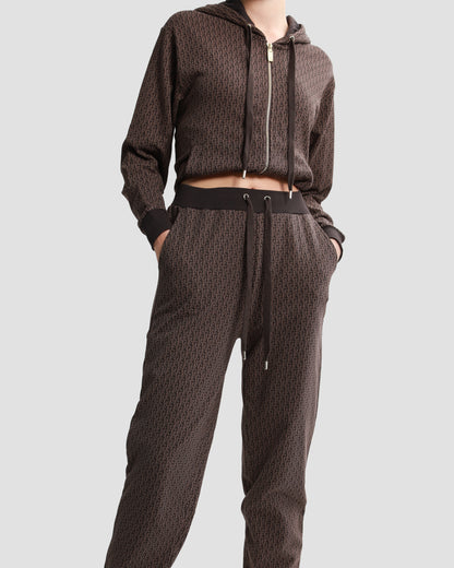 Brown Tracksuit with hoodie