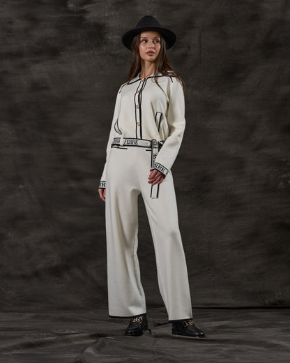 Ferre Contrast-Trim Knit Set