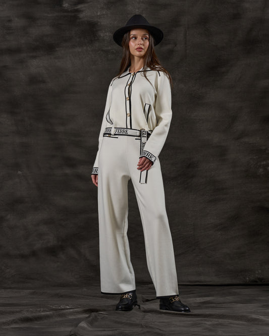 Ferre Contrast-Trim Knit Set