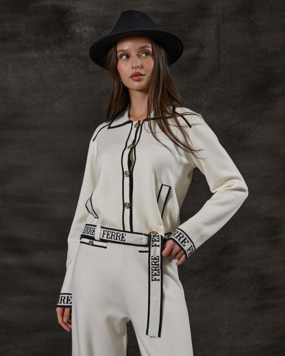 Ferre Contrast-Trim Knit Set