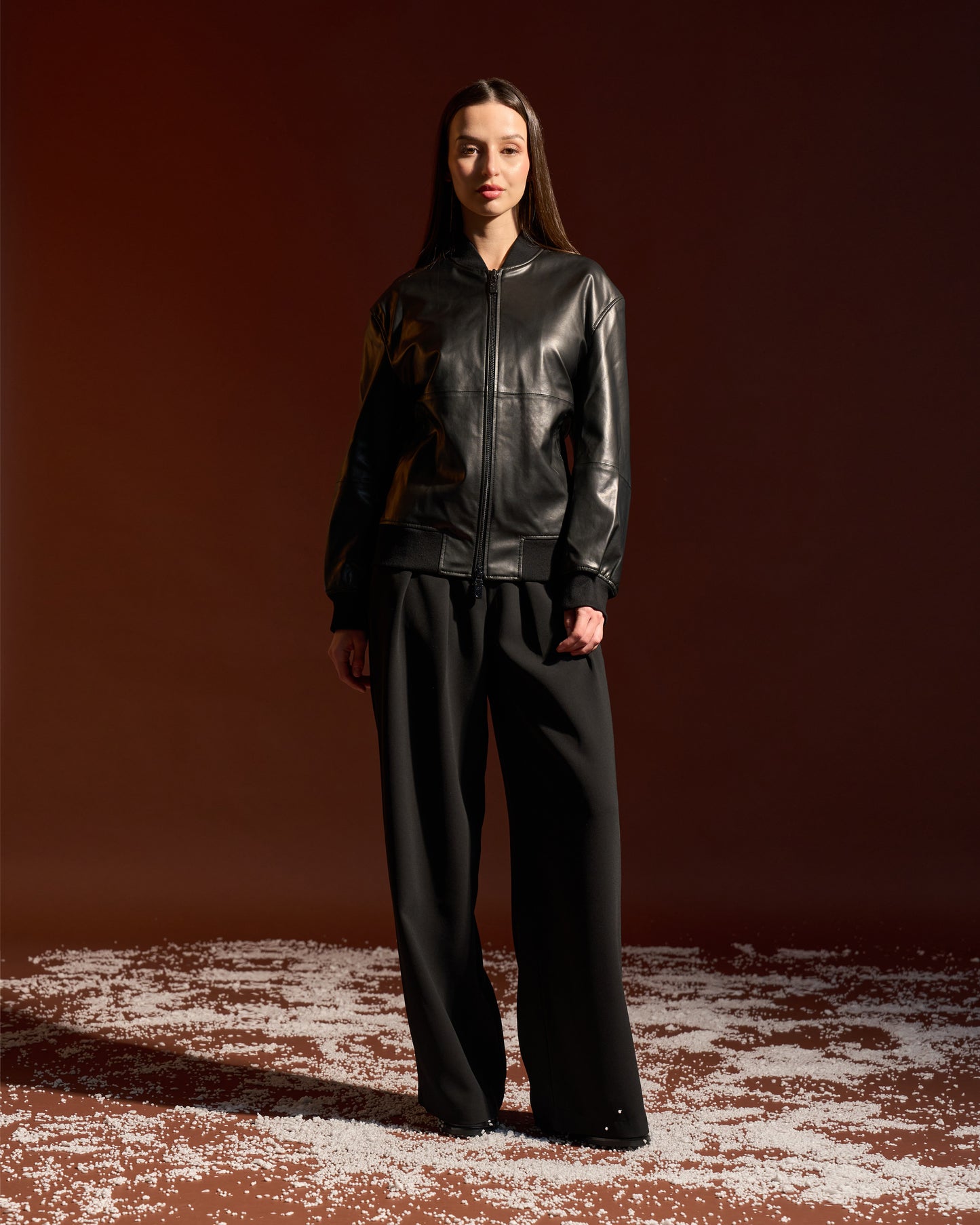 Leather Bomber Jacket