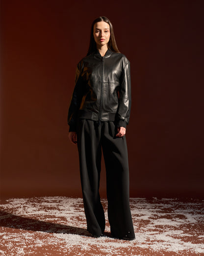 Leather Bomber Jacket